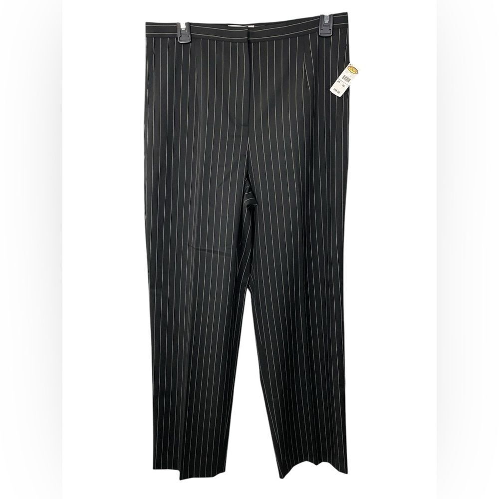 NWT Talbots Black White Pinstripe Stretch Dress‎ Pants Trousers Women’s Size 10